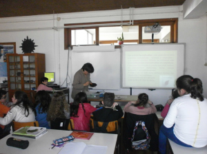 Aqui na sala de aula a recebermos formação