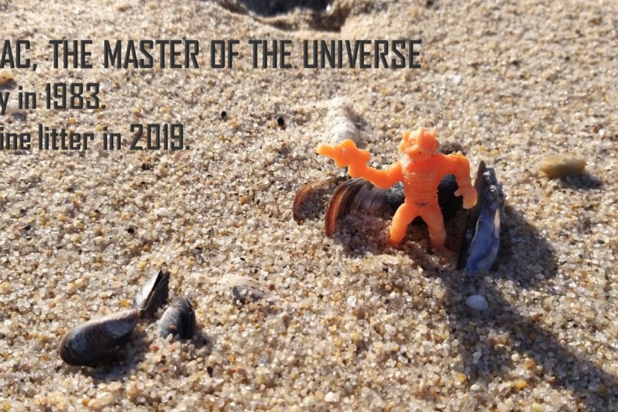 ZODAC, the Master of the Universe. A toy in 1983. Marine litter in 2019.