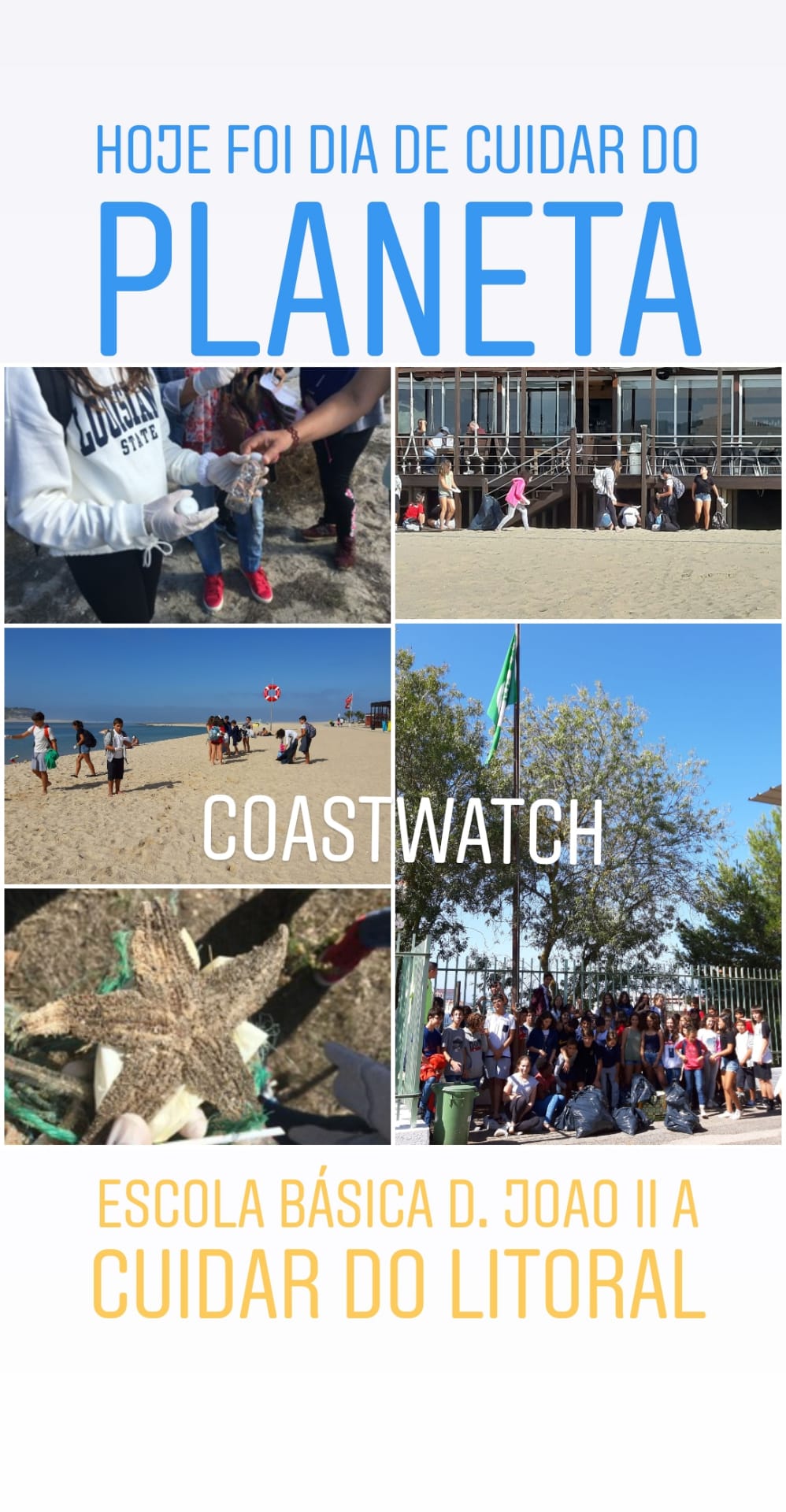 Global Action Days comemorado na Escola Básica D. João II com observação do litoral e recolha de resíduos